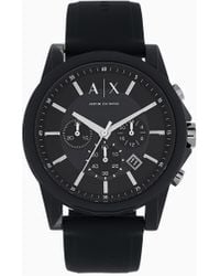 ARMANI EXCHANGE - Chronograph Silicone Watch - Lyst