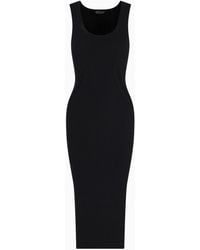 ARMANI EXCHANGE - Asv Knitted Pencil Midi Dress - Lyst