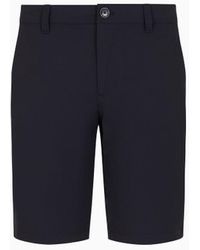 Armani Exchange - Chino Bermuda Shorts In Ultra Stretch Fabric - Lyst