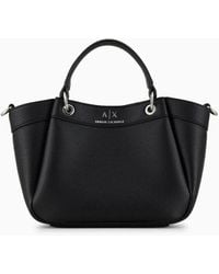 Armani Exchange - Small Shaped Shopper Bag With Double Handles - Lyst