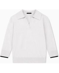 ARMANI EXCHANGE - Regular Fit Knit Top Viscose Wool And Cashmere - Lyst