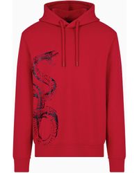 ARMANI EXCHANGE - Hoodie With Maxi Print - Lyst