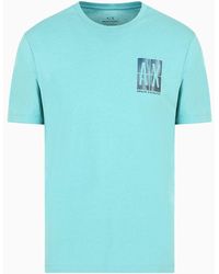 Armani Exchange - Regular Fit Cotton T-shirt With Logo Print On The Chest - Lyst