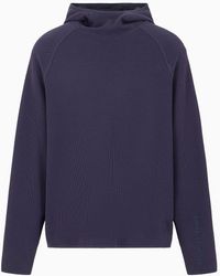 Armani Exchange - Hooded Sweatshirt With Tone-on-tone Embroidery - Lyst