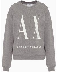 Armani Exchange - Icon Logo Crew Neck Sweatshirt - Lyst
