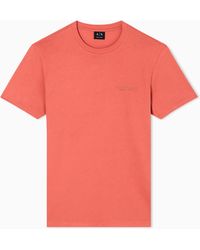 ARMANI EXCHANGE - Regular Fit Cotton T-Shirt With A Chest Logo Essential - Lyst
