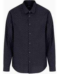 ARMANI EXCHANGE - Chemise En Jacquard De Coton Coupe Régulière - Lyst