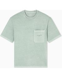 ARMANI EXCHANGE - Baumwoll-T-Shirt Mit Used-Effekt - Lyst