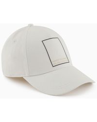 Armani Exchange - Hat With Visor In Asv Organic Cotton - Lyst