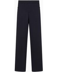 ARMANI EXCHANGE - Pantalones Deportivos De Polar Elástico Y Adherido - Lyst