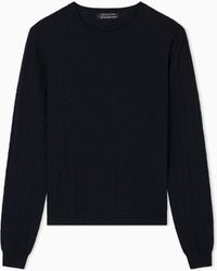 ARMANI EXCHANGE - Jacquard Sweater With Diamond Logo - Lyst