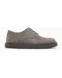 ARMANI EXCHANGE - Laced Shoes Regular Fit Suede With Rubber Sole - Lyst