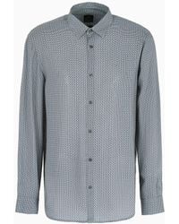 Armani Exchange - Regular Fit Viscose Shirt - Lyst