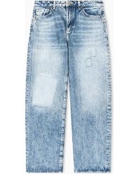 ARMANI EXCHANGE - Vaqueros De Corte Relajado Con Efecto Usado Y Rotos - Lyst