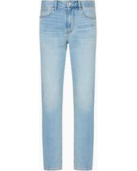 ARMANI EXCHANGE - Vaqueros Ajustados J14 En Denim De Algodón Lavado A La Piedra - Lyst