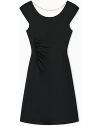 ARMANI EXCHANGE - Crepe Satin Midi Dress - Lyst