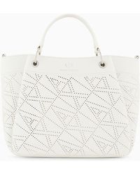 Armani Exchange - Medium Shaped Shopper Bag With Double Handles - Lyst