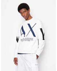 Armani Exchange Cotton Crewneck Sweatshirt - White