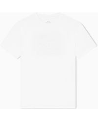 ARMANI EXCHANGE - T-Shirt Im Regular Fit Mit Geprägtem Logo - Lyst