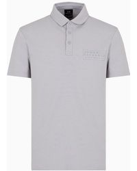 Armani Exchange - Regular Fit Polo Shirt In Asv Organic Cotton - Lyst