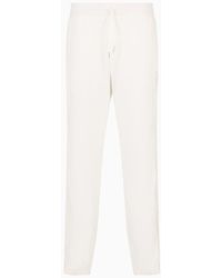 Armani Exchange - Asv Cotton Interlock Jogger Trousers With Logo Band - Lyst
