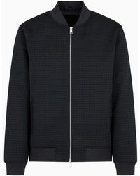 Armani Exchange - Bomber Jacket In Textured Fabric - Lyst