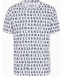 Armani Exchange - Regular Fit T-shirt In Cotton Jersey With Allover Logo Print - Lyst