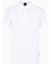 Armani Exchange - Slim Fit Polo Shirt In Asv Organic Cotton - Lyst