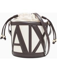ARMANI EXCHANGE - Bucket Bag With Shaped Logo - Lyst