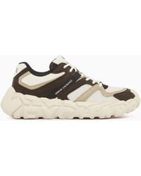 ARMANI EXCHANGE - Sneakers With Oversized Sole And Contrasting Inserts - Lyst