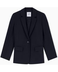 ARMANI EXCHANGE - Single-Breasted Oversized Jacket With One Button - Lyst