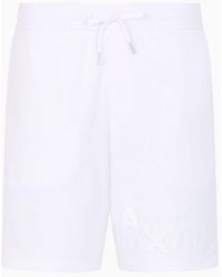 Armani Exchange - Cotton Blend Pique Shorts - Lyst