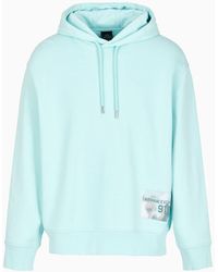 Armani Exchange - French Terry Cotton Hoodie - Lyst