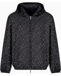 ARMANI EXCHANGE - Kapuzenjacke Aus Stoff Mit Logo - Lyst