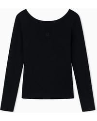 ARMANI EXCHANGE - Long-Sleeved Boat Neck Sweater - Lyst
