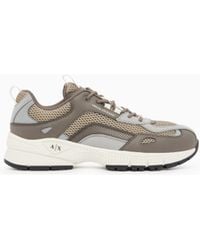 ARMANI EXCHANGE - Baskets À Lacets En Maille Avec Semelle Épaisse En Gomme - Lyst