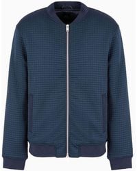 Armani Exchange - Bomber Jacket In Textured Fabric - Lyst
