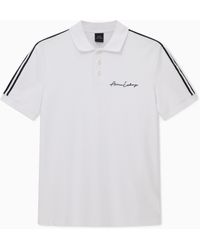 ARMANI EXCHANGE - Regular Fit Polo Shirt With Signature Logo - Lyst