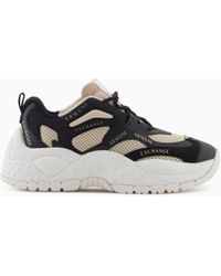 ARMANI EXCHANGE - Chunky Sneakers With Contrasting Inserts - Lyst