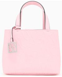 ARMANI EXCHANGE - Small Handbag With Allover Logo - Lyst