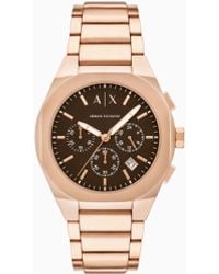 ARMANI EXCHANGE - Reloj Con Cronógrafo De Acero Inoxidable Color Oro Rosa - Lyst