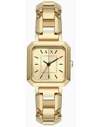 Armani Exchange - Three-hand Gold-tone Stainless Steel Watch - Lyst