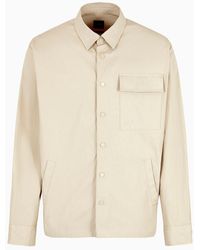 Armani Exchange - Loose Fit Shirt In Pure Cotton With Pocket - Lyst