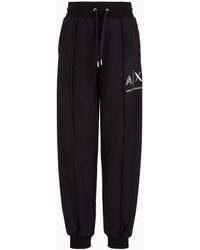 Armani Exchange - French Terry Jogger Trousers With Logo - Lyst
