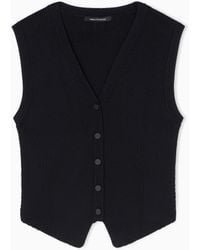 ARMANI EXCHANGE - Single-Breasted Vest With Small Back Logo - Lyst