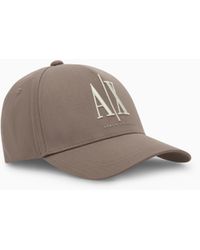 ARMANI EXCHANGE - Baseballkappe Aus Baumwolltwill Mit Gesticktem Logo Icon - Lyst