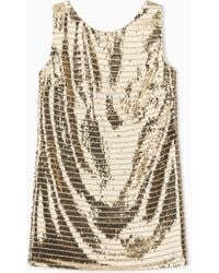 ARMANI EXCHANGE - Slim Fit Dress Chiffon With Sequins - Lyst