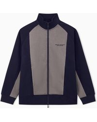 ARMANI EXCHANGE - Regular Fit Sweatshirt Bonded Stretch Cotton Blend - Lyst