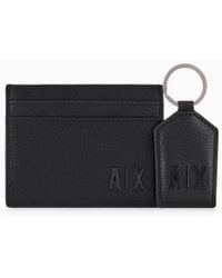 Armani Exchange - Card Holder And Key Ring Gift Set - Lyst