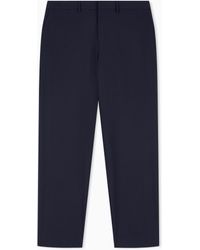 ARMANI EXCHANGE - Straight-Leg Wool Blend Trousers - Lyst